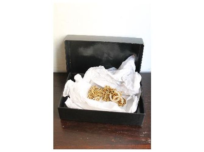 Cinturón de cadena Chanel logo CC dorado - vista 9