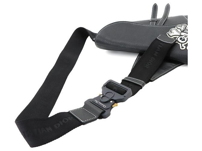 Borsa Saddle Christian Dior x Stussy Nero - vista 5