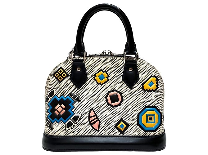 Borsa Louis Vuitton Alma BB Bianco Multicolore - vista 2