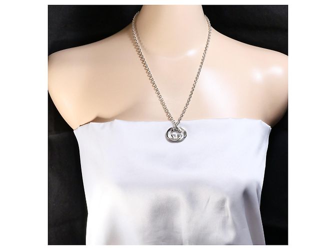 Collar Gucci Interlocking G Plata - vista 6