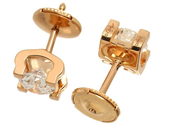 Pendientes de botón Cartier C de Diamond - vista 2