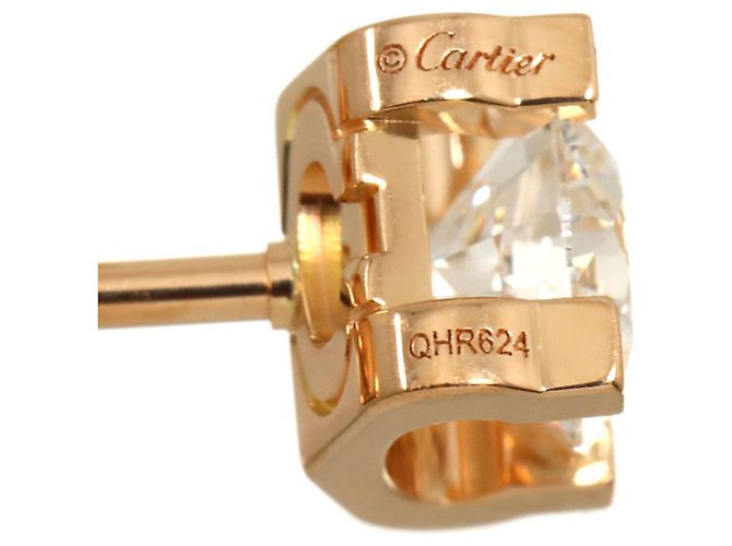 Pendientes de botón Cartier C de Diamond - vista 3