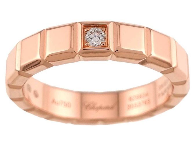 Anello Chopard Ice Cube in oro rosa 18K - vista 2