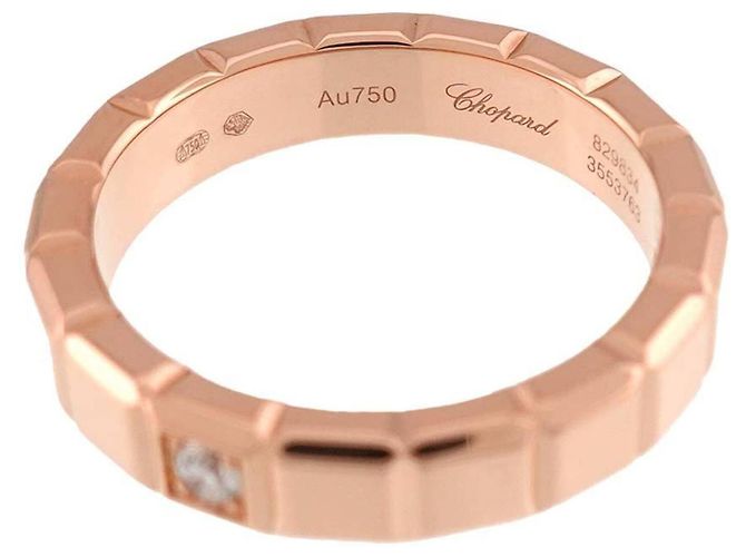 Anello Chopard Ice Cube in oro rosa 18K - vista 3