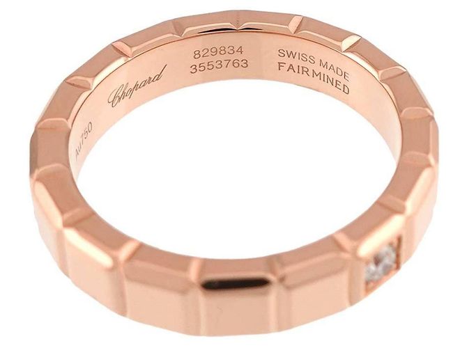 Anello Chopard Ice Cube in oro rosa 18K - vista 4