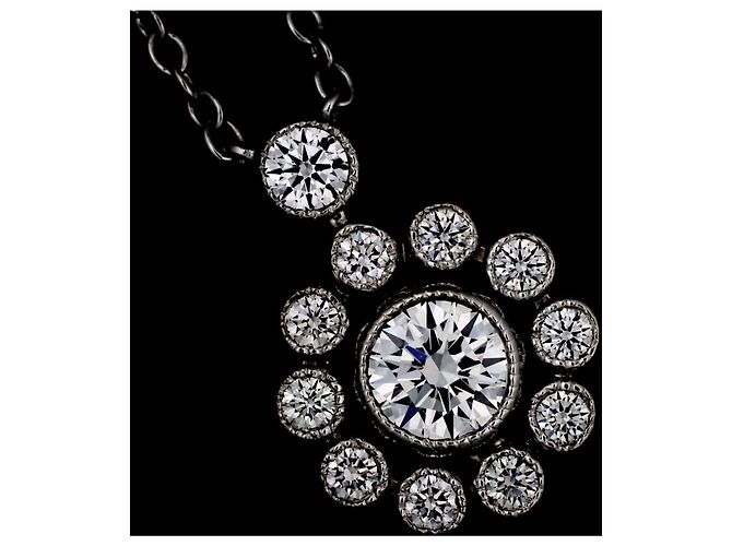 Autre Marque Tiffany & Co. Enchanted Flower Diamantenhalskette - Ansicht 7