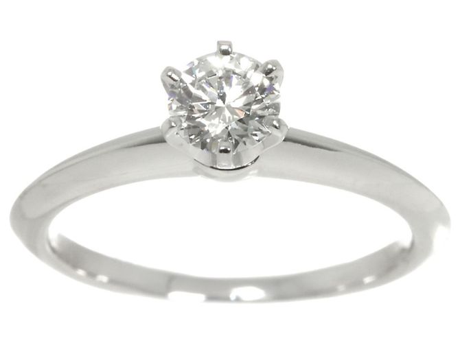 Autre Marque Tiffany & Co. Solitär-Diamantring aus Platin - Ansicht 2