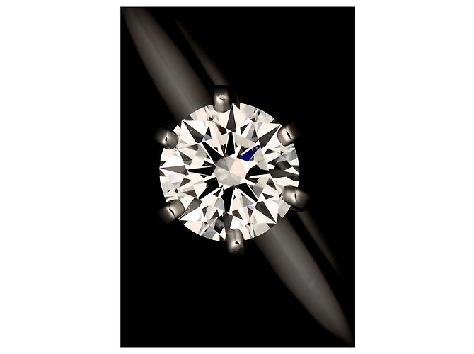 Autre Marque Tiffany & Co. Solitär-Diamantring aus Platin - Ansicht 6