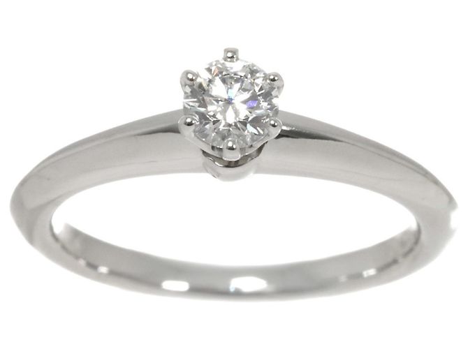 Autre Marque Tiffany & Co. Platin-Solitärring mit Diamant - Ansicht 2