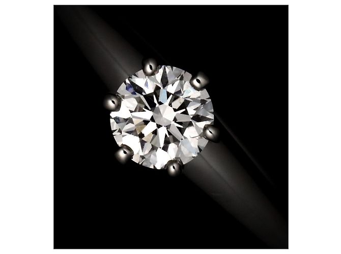Autre Marque Tiffany & Co. Platin-Solitärring mit Diamant - Ansicht 6
