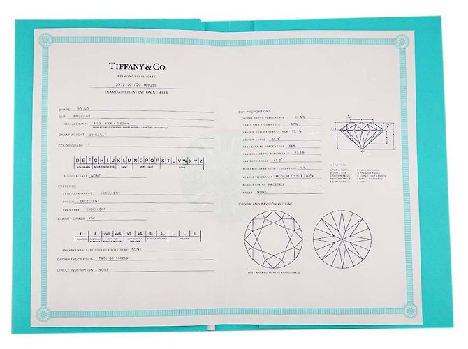 Autre Marque Tiffany & Co. Platin-Solitärring mit Diamant - Ansicht 9