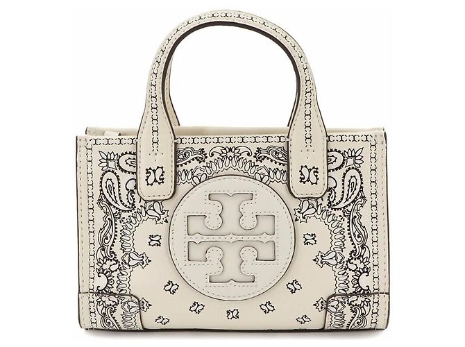 Borsa a mano/spalla 2 in 1 Tory Burch Paisley Bianco Crudo - vista 2