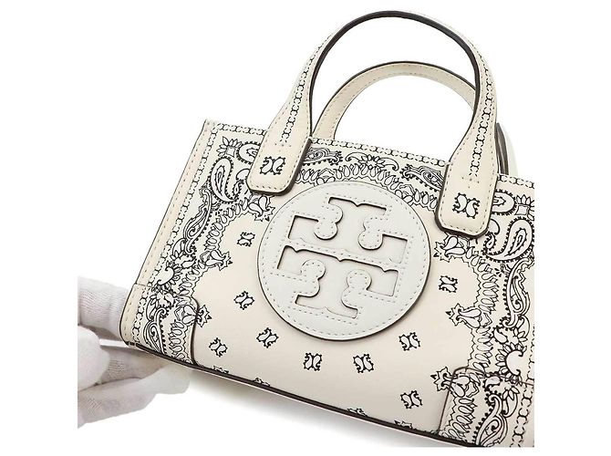 Borsa a mano/spalla 2 in 1 Tory Burch Paisley Bianco Crudo - vista 8