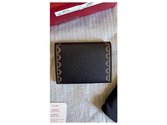 Cartera Cartier Guirlande de piel Negro - vista 4