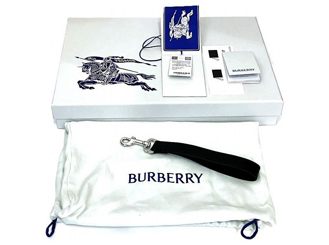 Clutch Burberry in pelle di vitello Blu navy - vista 5