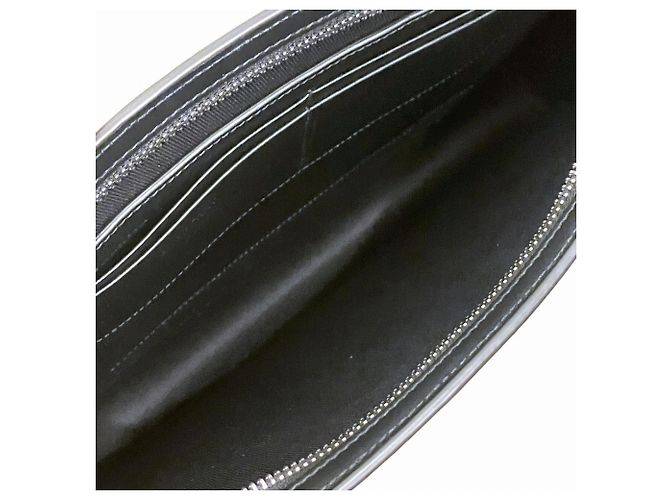Clutch Burberry in pelle di vitello Blu navy - vista 6