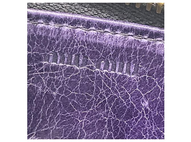 Cartera larga fruncida Miu Miu Matelassé Púrpura - vista 4