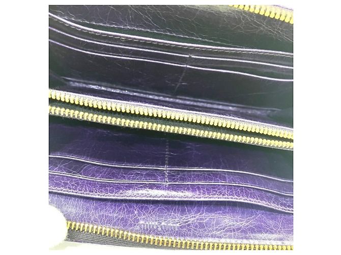 Cartera larga fruncida Miu Miu Matelassé Púrpura - vista 6