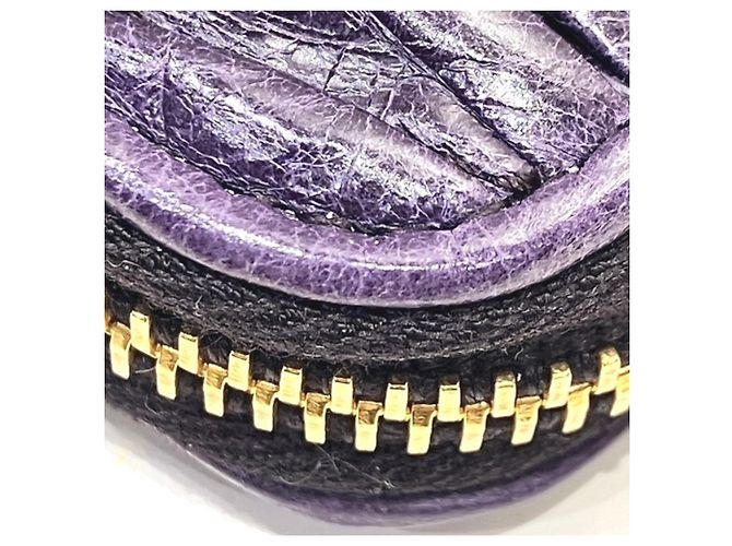 Cartera larga fruncida Miu Miu Matelassé Púrpura - vista 8