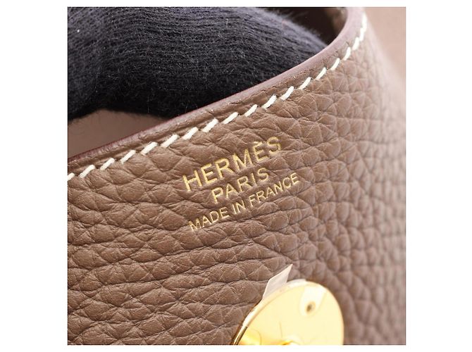 Hermès Hermes Lindy 30 Etoupe Schultertasche Braun - Ansicht 4