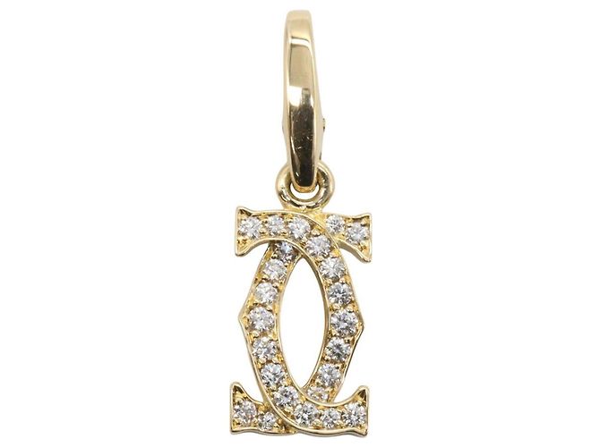 Cartier 2C Charm Diamantenhalskette Golden - Ansicht 2