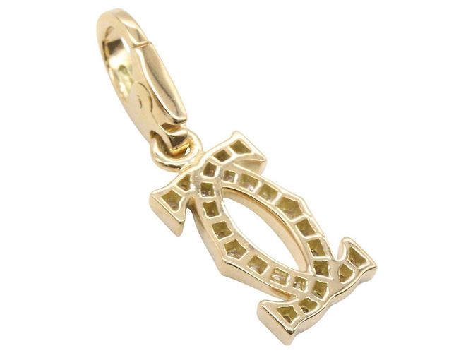Cartier 2C Charm Diamantenhalskette Golden - Ansicht 3
