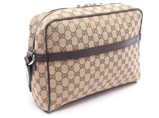 Gucci GG Canvas Schultertasche Braun Beige - Ansicht 2