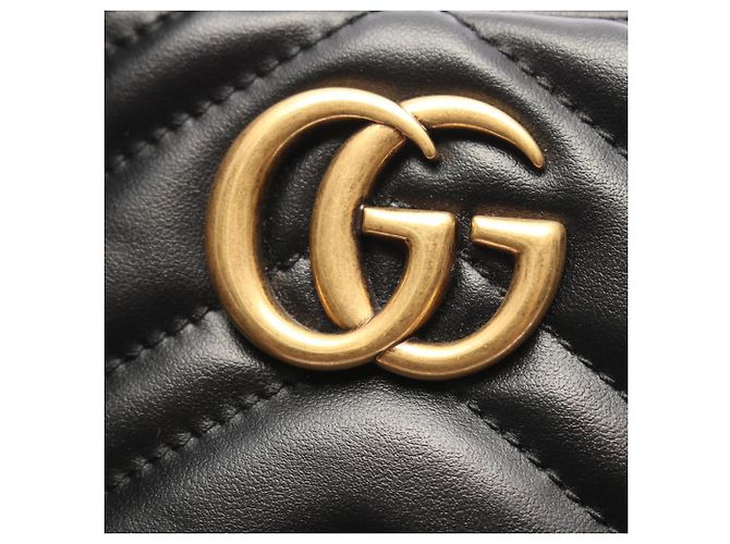 Borsa Mini Gucci GG Marmont Matelassé Nero - vista 8