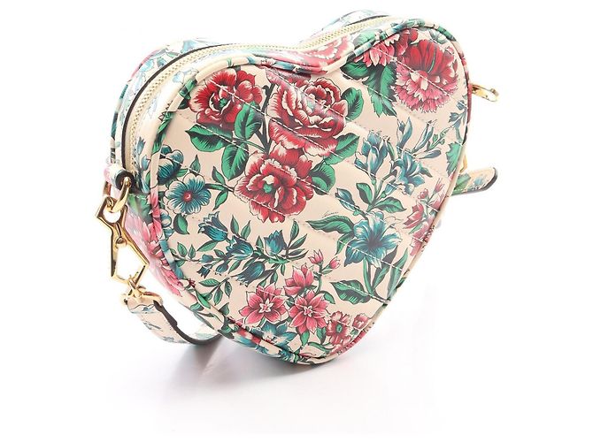 Borsa Gucci GG Marmont con stampa cuori e fiori Multicolore Crudo - vista 2
