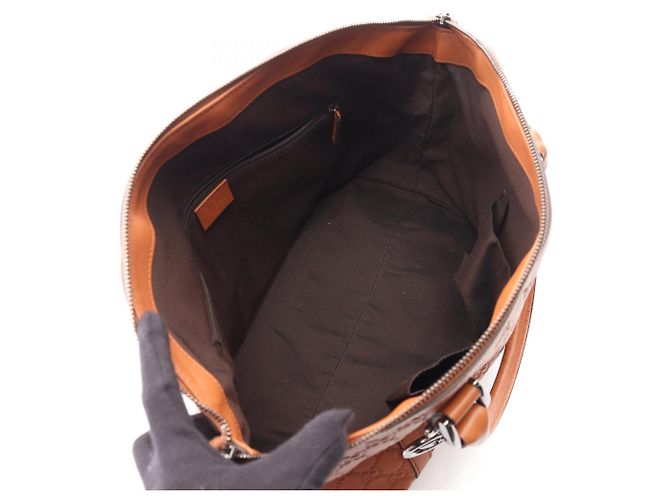Borsa Tote 2-Way Gucci Interlocking G Guccissima Marrone - vista 3