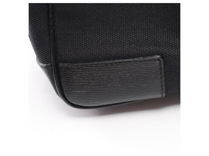 Borsa Gucci G-logo nera in pelle e tela Nero - vista 6