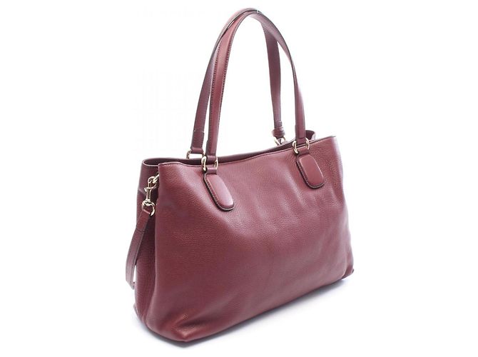 Bolso Tote 2-Way Gucci Soho Interlocking G Burdeos - vista 2