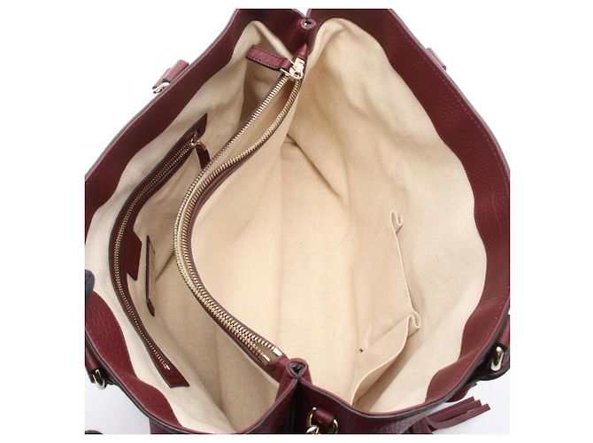 Bolso Tote 2-Way Gucci Soho Interlocking G Burdeos - vista 3