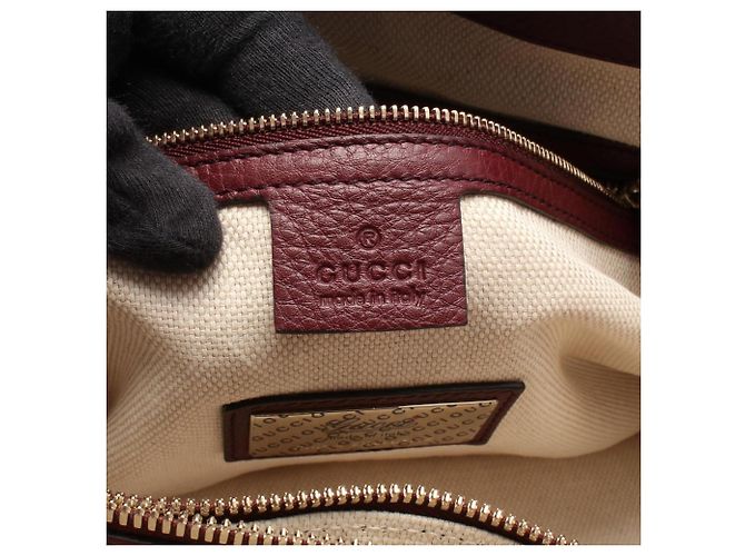 Bolso Tote 2-Way Gucci Soho Interlocking G Burdeos - vista 4