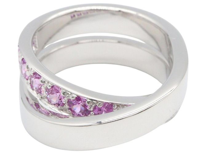 Anello Cartier Zaffiro Rosa Paris Argento - vista 2
