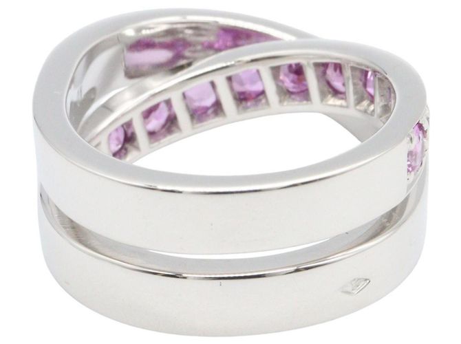 Anello Cartier Zaffiro Rosa Paris Argento - vista 3