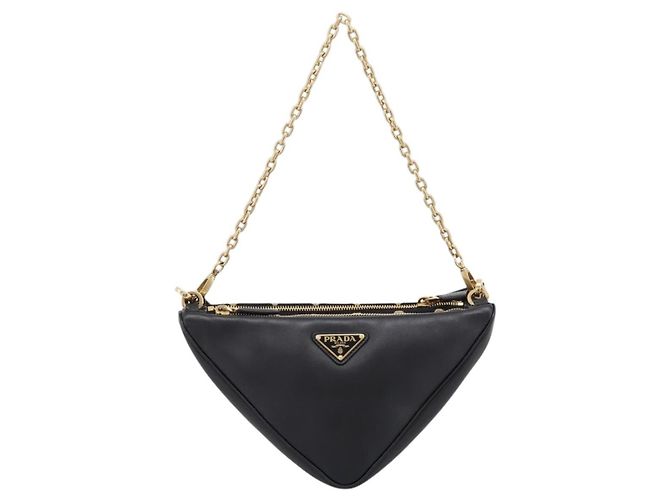 Prada Symbole Triangle Jacquard Mini Beige - vista 2
