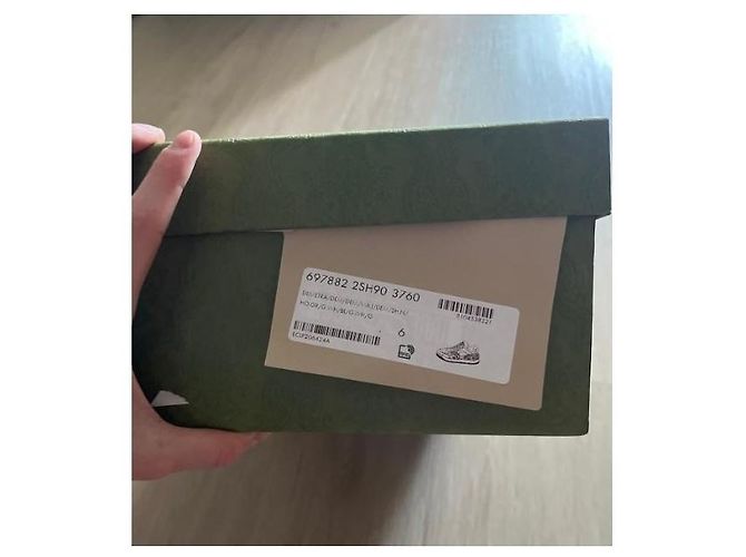 Sneakers Gucci Basket Demetra Verde Bianco Nero - vista 10