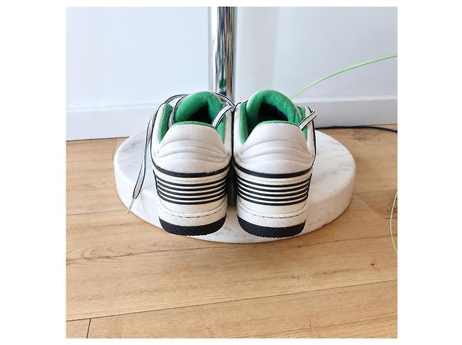 Sneakers Gucci Basket Demetra Verde Bianco Nero - vista 6
