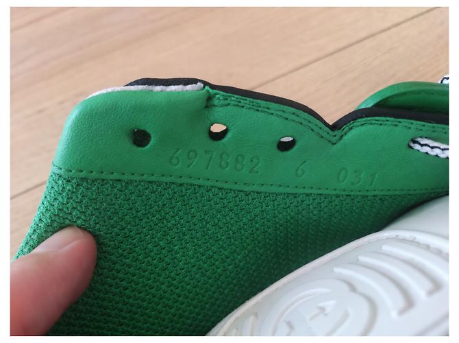 Sneakers Gucci Basket Demetra Verde Bianco Nero - vista 9