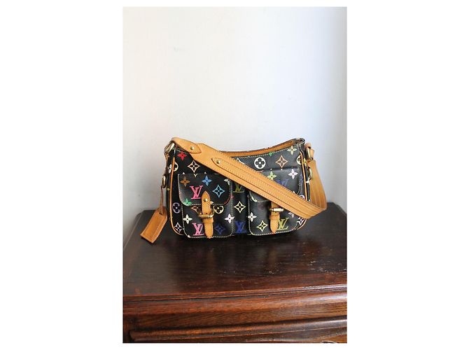 Louis Vuitton x Takashi Murakami Borsa Lodge Nero Multicolore - vista 3