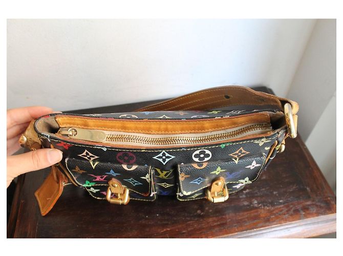 Louis Vuitton x Takashi Murakami Borsa Lodge Nero Multicolore - vista 8