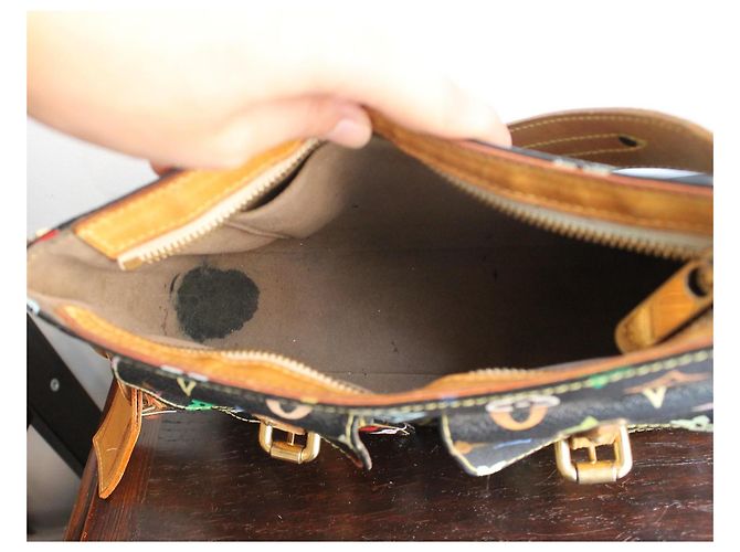 Louis Vuitton x Takashi Murakami Borsa Lodge Nero Multicolore - vista 9