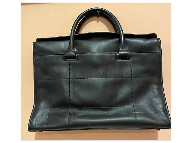 Givenchy Black Leather Grid Top Handle Bag - view 4