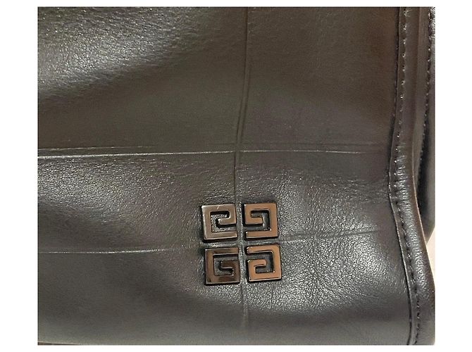Givenchy Black Leather Grid Top Handle Bag - view 5
