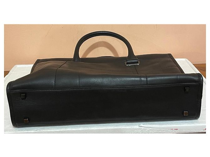 Givenchy Black Leather Grid Top Handle Bag - view 6