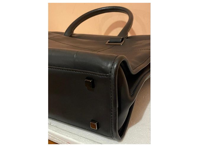 Givenchy Black Leather Grid Top Handle Bag - view 8