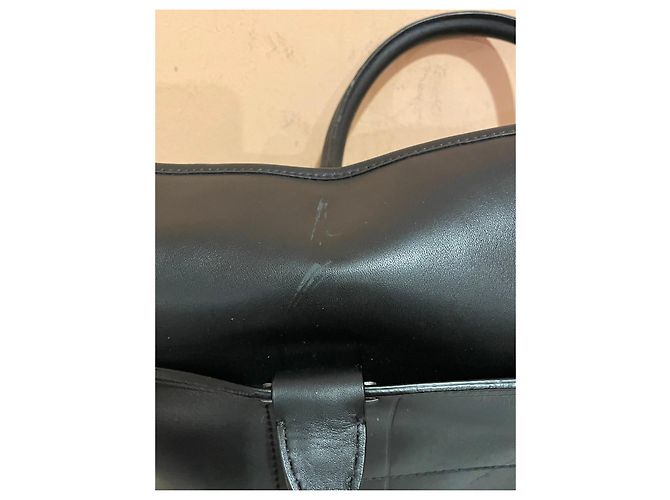 Givenchy Black Leather Grid Top Handle Bag - view 9