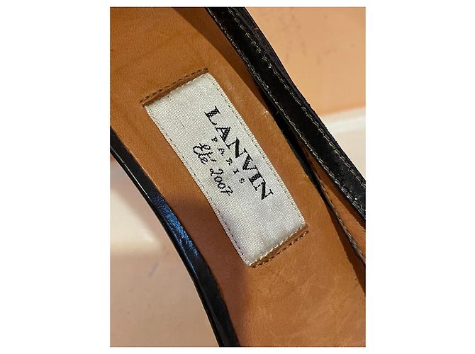Lanvin Lackleder-Sandaletten Schwarz - Ansicht 3