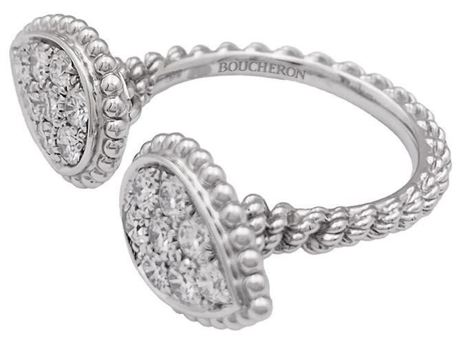 Boucheron Ring, "Serpent Bohème Motif S", Weißgold, Diamanten. - Ansicht 2